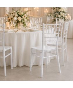Domo Mea Sedia Bride Bianca in Resina per Cerimonie 41,2x49,7x89 cm