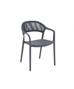 Domo Mea Sedia Janas Polipropilene Antracite per Esterni 54x56,5x77 cm