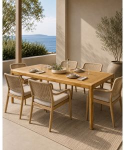 Domo Mea Tavolo Mirco Allungabile Robinia Oliato 200-250x100x86 h cm