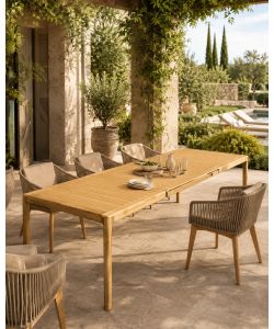 Domo Mea Tavolo Mirco Allungabile Robinia Oliato 200-250x100x86 h cm