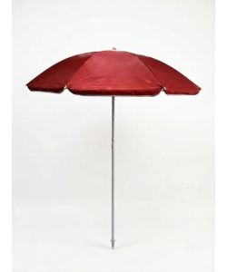 OMBRA - Ombrellone in nylon anti UV Ø160 cm rosso con sacca e palo bianco