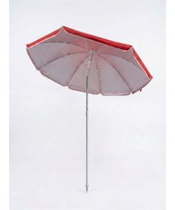 OMBRA - Ombrellone in nylon anti UV Ø160 cm rosso con sacca e palo bianco