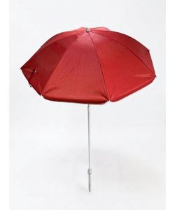 OMBRA - Ombrellone in nylon anti UV Ø160 cm rosso con sacca e palo bianco