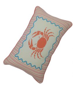 Domo Mea Cuscino Decorativo Granchio 30x50cm per Arredo Mare