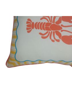 Domo Mea Cuscino Decorazione Astice 45x45cm per Interni ed Esterni