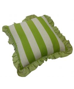 Domo Mea Cuscino Verde Chiaro 45x45cm in Cotone con Frill e Zip