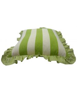 Domo Mea Cuscino Verde Chiaro 45x45cm in Cotone con Frill e Zip