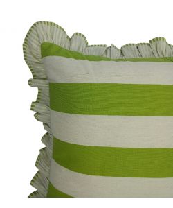 Domo Mea Cuscino Verde Chiaro 45x45cm in Cotone con Frill e Zip