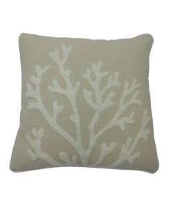 Domo Mea Cuscino Decorativo Beige 45x45 cm Motivo Corallo Morbido