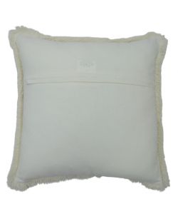 Domo Mea Cuscino decorativo rosso 45x45 cm con frange e ricami marini