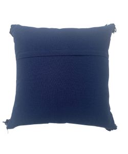 DOMO MEA Cuscino 45x45cm Tinta Unita Blu Scuro in Cotone