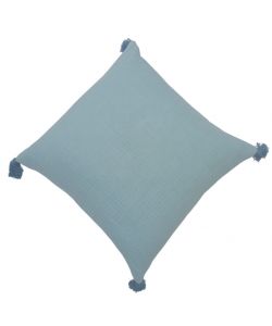 Domo Mea Cuscino Azzurro 45x45 cm in Cotone per Arredo Casa