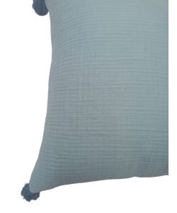 Domo Mea Cuscino Azzurro 45x45 cm in Cotone per Arredo Casa