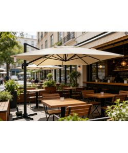 Domomea Ombrellone da Giardino Decentrato 4x3 m Antracite Ecr�