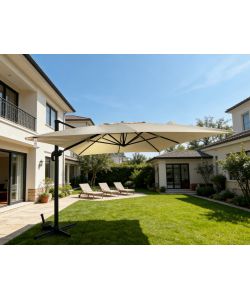 Domomea Ombrellone da Giardino Decentrato 4x3 m Antracite Ecr�