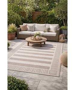 Domo Mea Tappeto Outdoor Beige 160x230 cm Polipropilene Riciclato