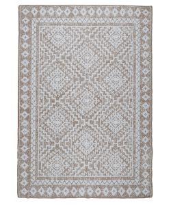 Domo Mea Tappeto Outdoor Beige 120x180 cm Motivo Rombi Resistente