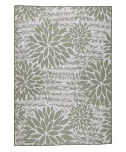 Domo Mea Tappeto Outdoor Verde/Naturale 60x90 cm Motivo Floreale