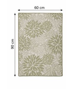 Domo Mea Tappeto Outdoor Verde/Naturale 60x90 cm Motivo Floreale