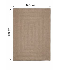 Domo Mea Tappeto Outdoor Beige 120x180 cm Polipropilene Resistente