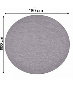 Domo Mea Tappeto Outdoor Grigio diam. 180 cm Polipropilene Resistente