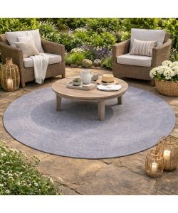 Domo Mea Tappeto Outdoor Grigio diam. 180 cm Polipropilene Resistente