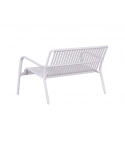 Domo Mea Set Breeze Salotto da Giardino Bianco - Divanetto, Tavolino, 2 Sedie