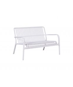 Domo Mea Set Breeze Salotto da Giardino Bianco - Divanetto, Tavolino, 2 Sedie