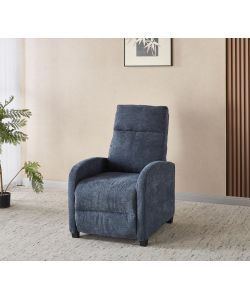 Domo Mea Poltrona Polly Reclinabile Velluto Blu - 80x66x95 cm