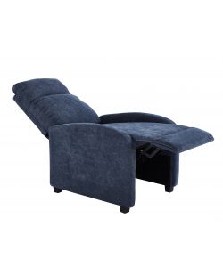 Domo Mea Poltrona Polly Reclinabile Velluto Blu - 80x66x95 cm