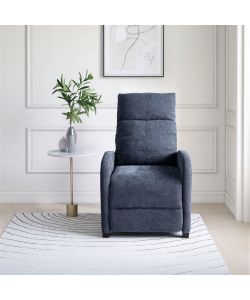 Domo Mea Poltrona Polly Reclinabile Velluto Blu - 80x66x95 cm