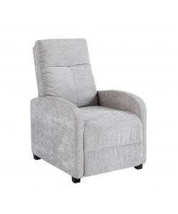 Domo Mea Poltrona Polly Reclinabile Velluto Grigio - 80x66x95 cm