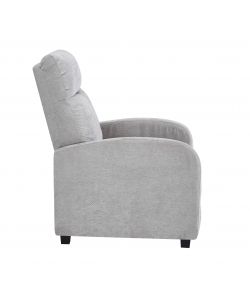 Domo Mea Poltrona Polly Reclinabile Velluto Grigio - 80x66x95 cm