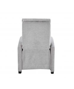 Domo Mea Poltrona Polly Reclinabile Velluto Grigio - 80x66x95 cm