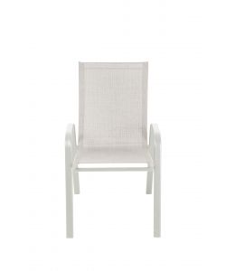 Domo Mea Sedia Eden da Esterni Textilene Bianco 55x75x93,5 h cm