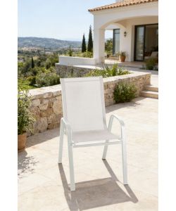 Domo Mea Sedia Eden da Esterni Textilene Bianco 55x75x93,5 h cm