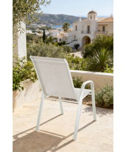 Domo Mea Sedia Eden da Esterni Textilene Bianco 55x75x93,5 h cm