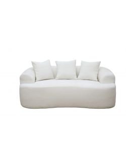 Domo Mea Divano Compresso 2 Posti Bianco Morbido Compatto 166x96x64 cm