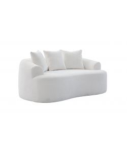 Domo Mea Divano Compresso 2 Posti Bianco Morbido Compatto 166x96x64 cm