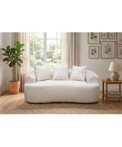 Domo Mea Divano Compresso 2 Posti Bianco Morbido Compatto 166x96x64 cm