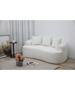 Domo Mea Divano Compresso 2 Posti Bianco Morbido Compatto 166x96x64 cm