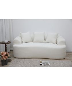 Domo Mea Divano Compresso 2 Posti Bianco Morbido Compatto 166x96x64 cm