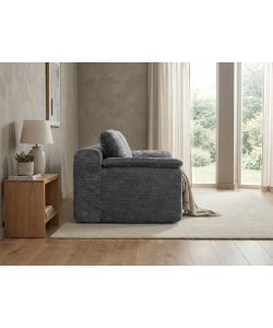 Domo Mea Divano Compresso 2 Posti Grigio Scuro Comfort 180x90x68 h cm