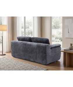 Domo Mea Divano Compresso 2 Posti Grigio Scuro Comfort 180x90x68 h cm