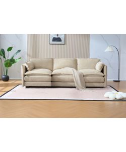 Domo Mea Divano 3 Posti Modulare Beige 253x89x87 cm Design Contemporaneo