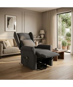 Domo Mea Poltrona reclinabile elettrica grigia 75x96,5x107h cm
