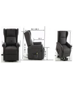 Domo Mea Poltrona reclinabile elettrica grigia 75x96,5x107h cm