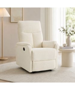 Alba Poltrona Relax Elettrica Beige 75x89x101 cm con Reclinazione