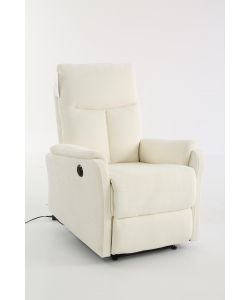 Alba Poltrona Relax Elettrica Beige 75x89x101 cm con Reclinazione
