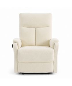 Alba Poltrona Relax Elettrica Beige 75x89x101 cm con Reclinazione
